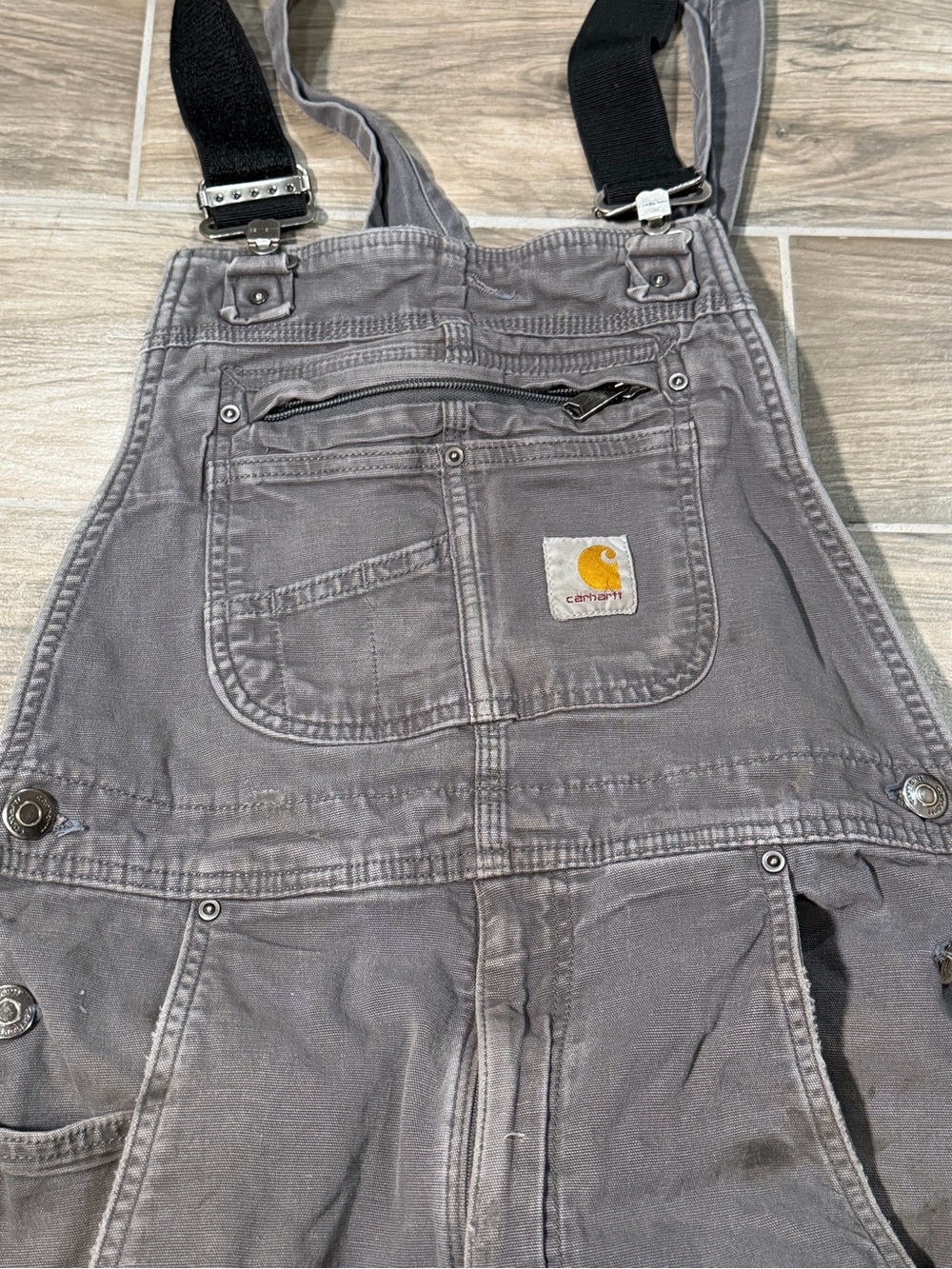 Carhartt Rugged Flex Rigby Bib Overalls Gray Work 30x32 OR2987-M - Picture 3 of 5